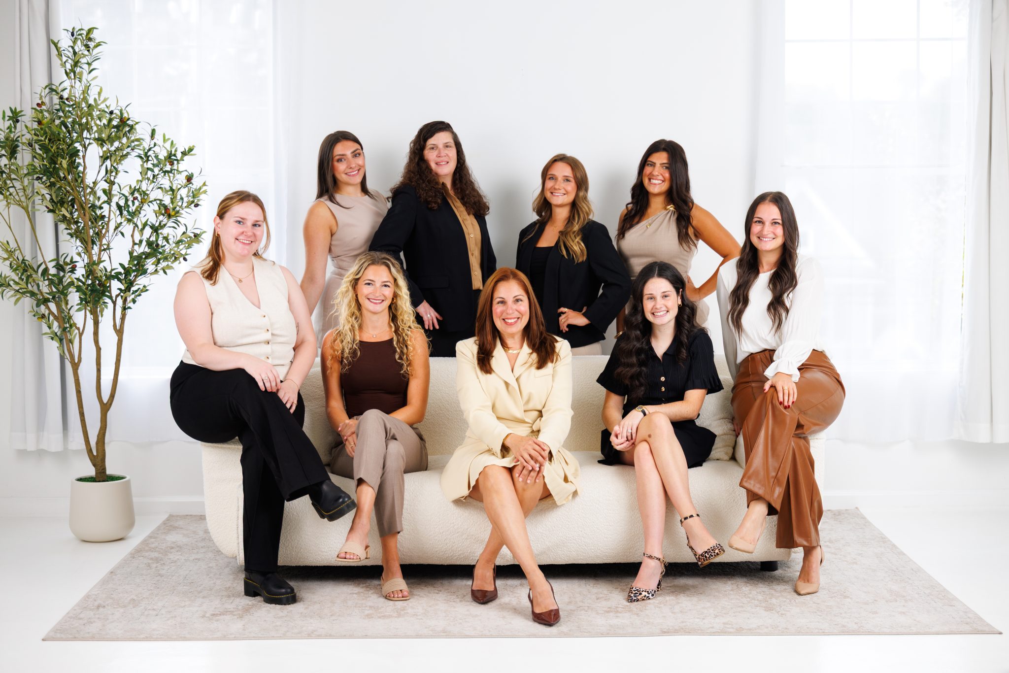 The Impact PR and Communications team gathered in a bright studio