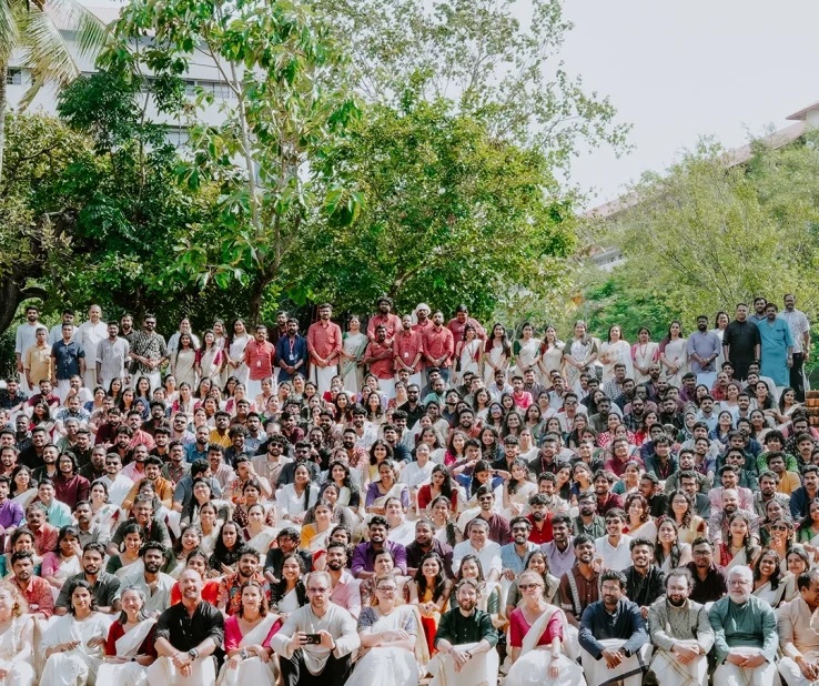 InApp employees gathered outdoors for the company’s 2025 team photograph