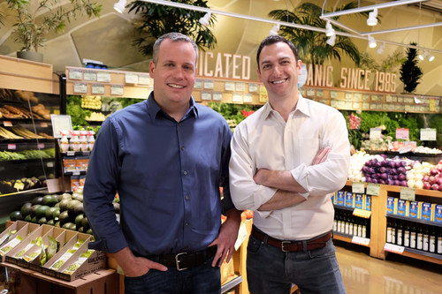 Index co-founders Jonathan Wall and Marc Freed-Finnegan standing in a produce aisle