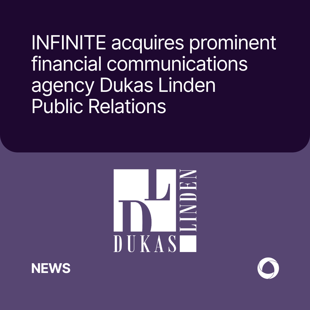 INFINITE announces its acquisition of Dukas Linden Public Relations