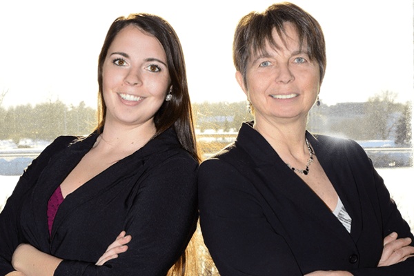 InitLive co-founders Melissa Pinard, left, and Debbie Pinard, right