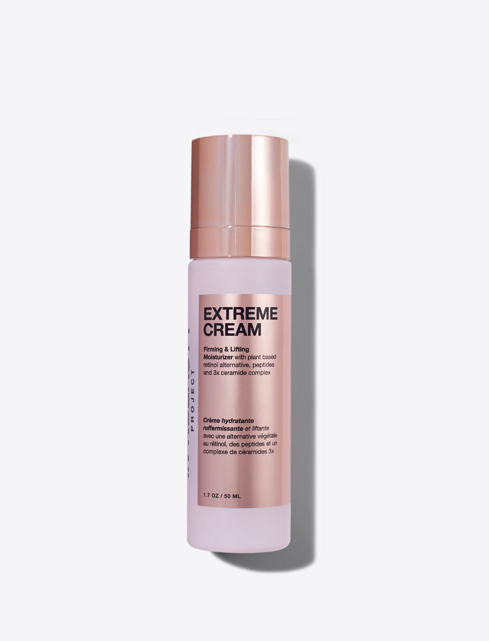 Extreme Cream refillable moisturizer in its pink bottle