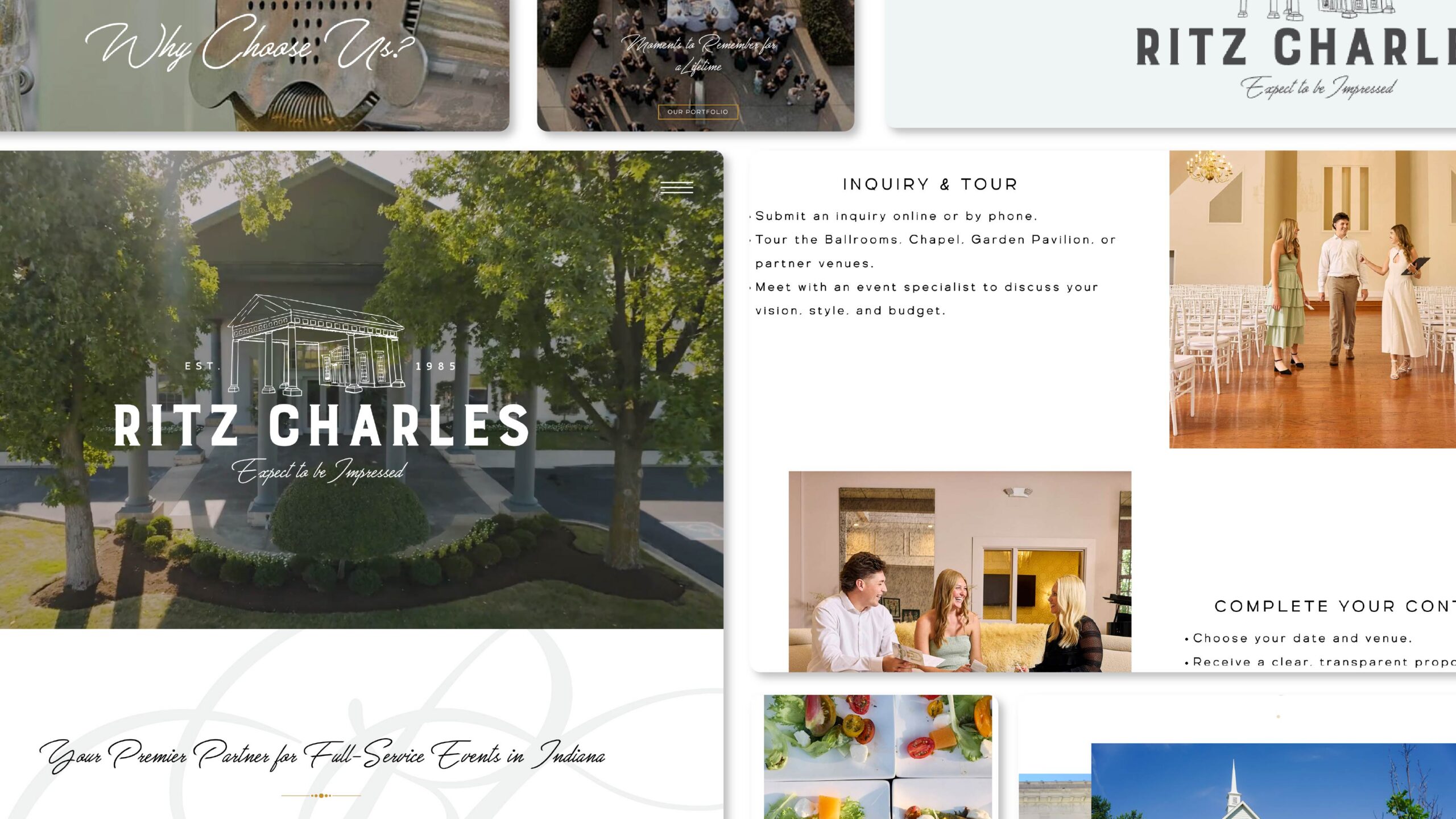 INNOVATIVE’s presentation of the Ritz Charles custom website