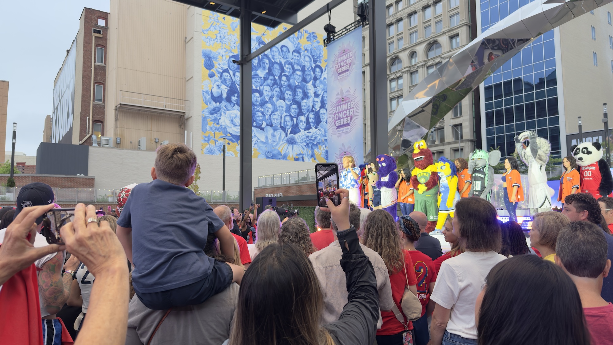 Mascot segment during Good Morning America’s Indianapolis broadcast