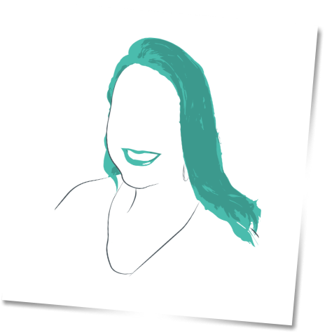 Illustrated portrait of Inspire Agency founder Juliette Bogus