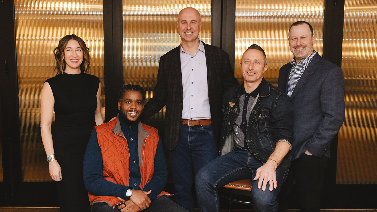 Five members of ITG’s US leadership team in a group portrait released with the PureRed acquisition announcement