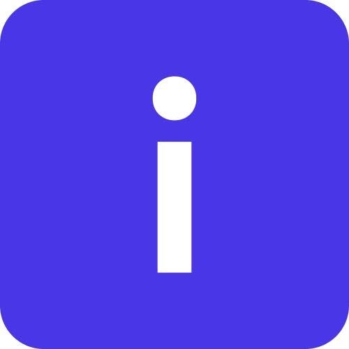 Inspirit logo - a white lowercase i on a purple square