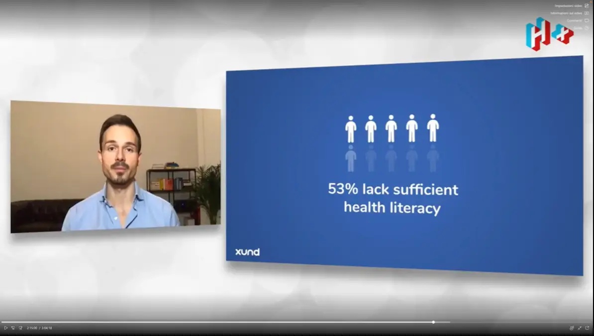 XUND co-founder Tamás Petrovics presenting during the hub’s 2020 digital-health showcase