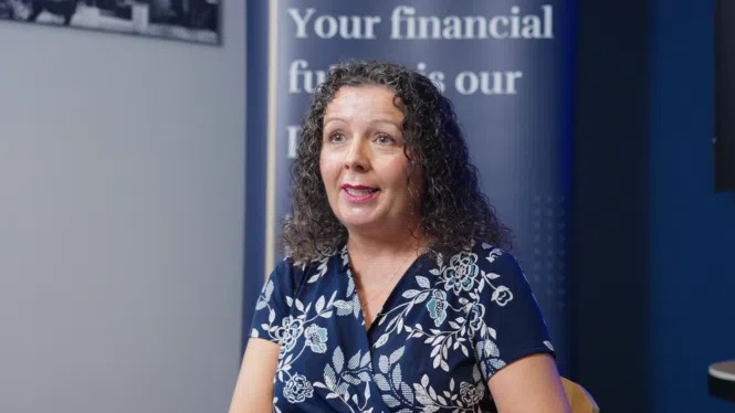 Caroline Seagrave of Beacon Wealth Management speaking in an interview