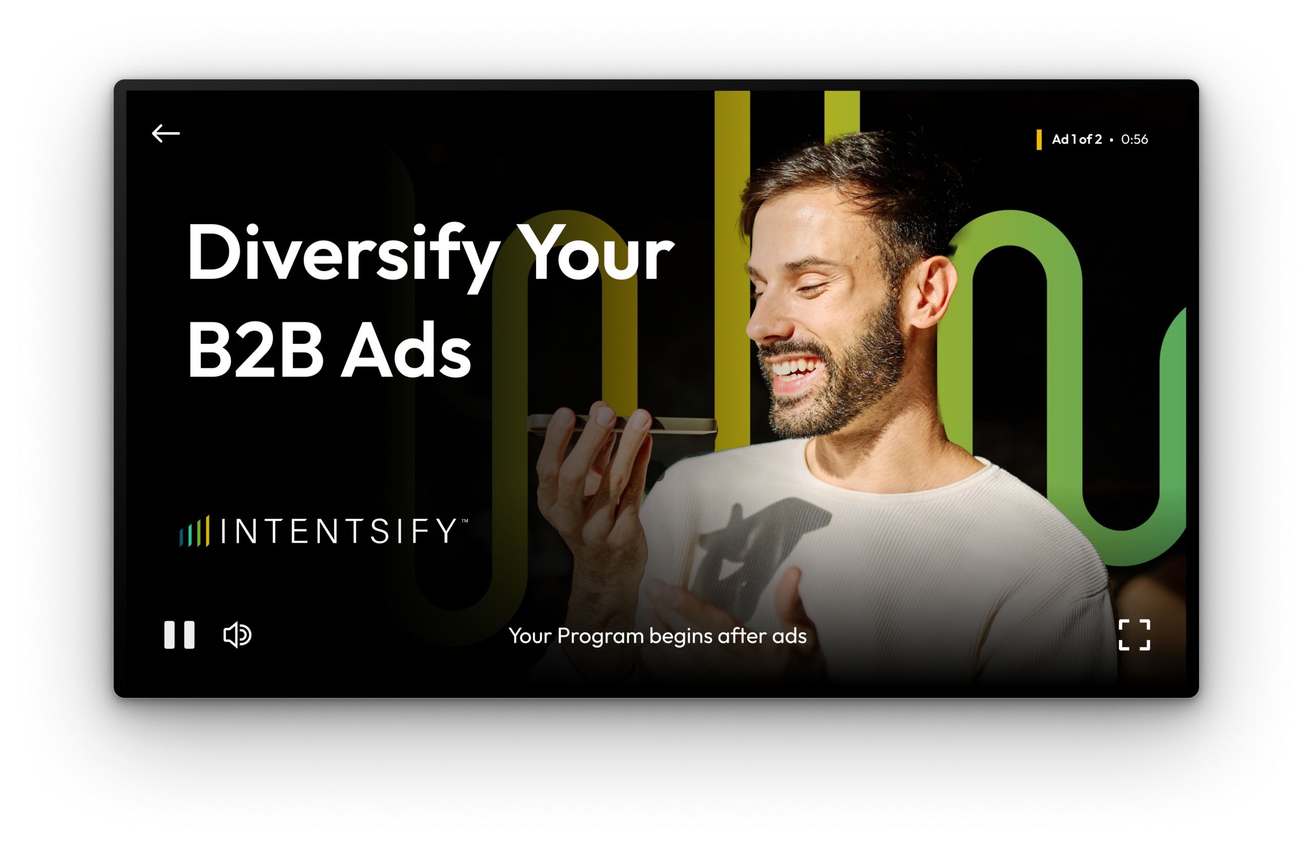 Intentsify digital advertising product mockup across multiple screens