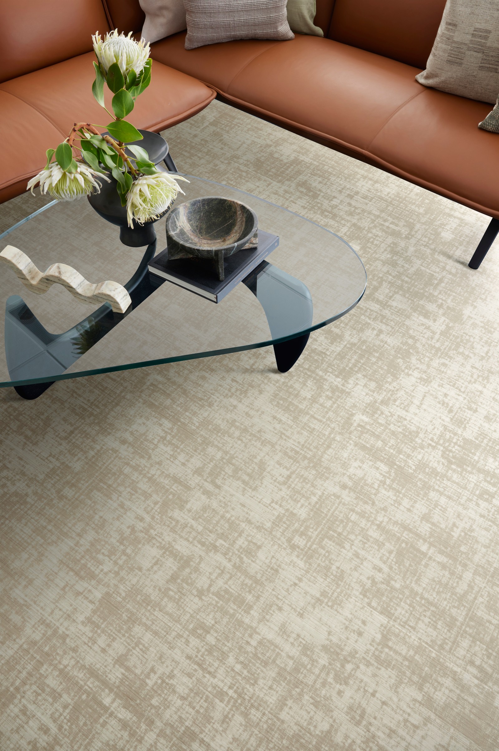 Interface Heirloom Canvas flooring shown in a furnished interior