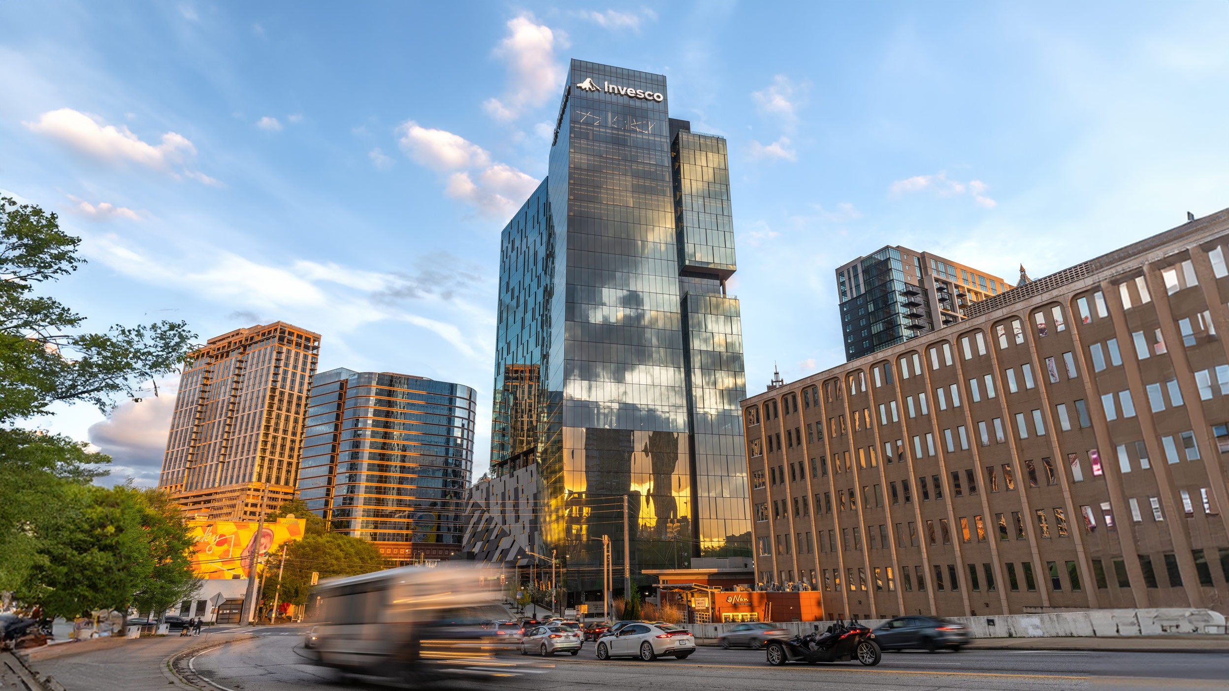 Invesco headquarters building in a photograph published on its corporate website