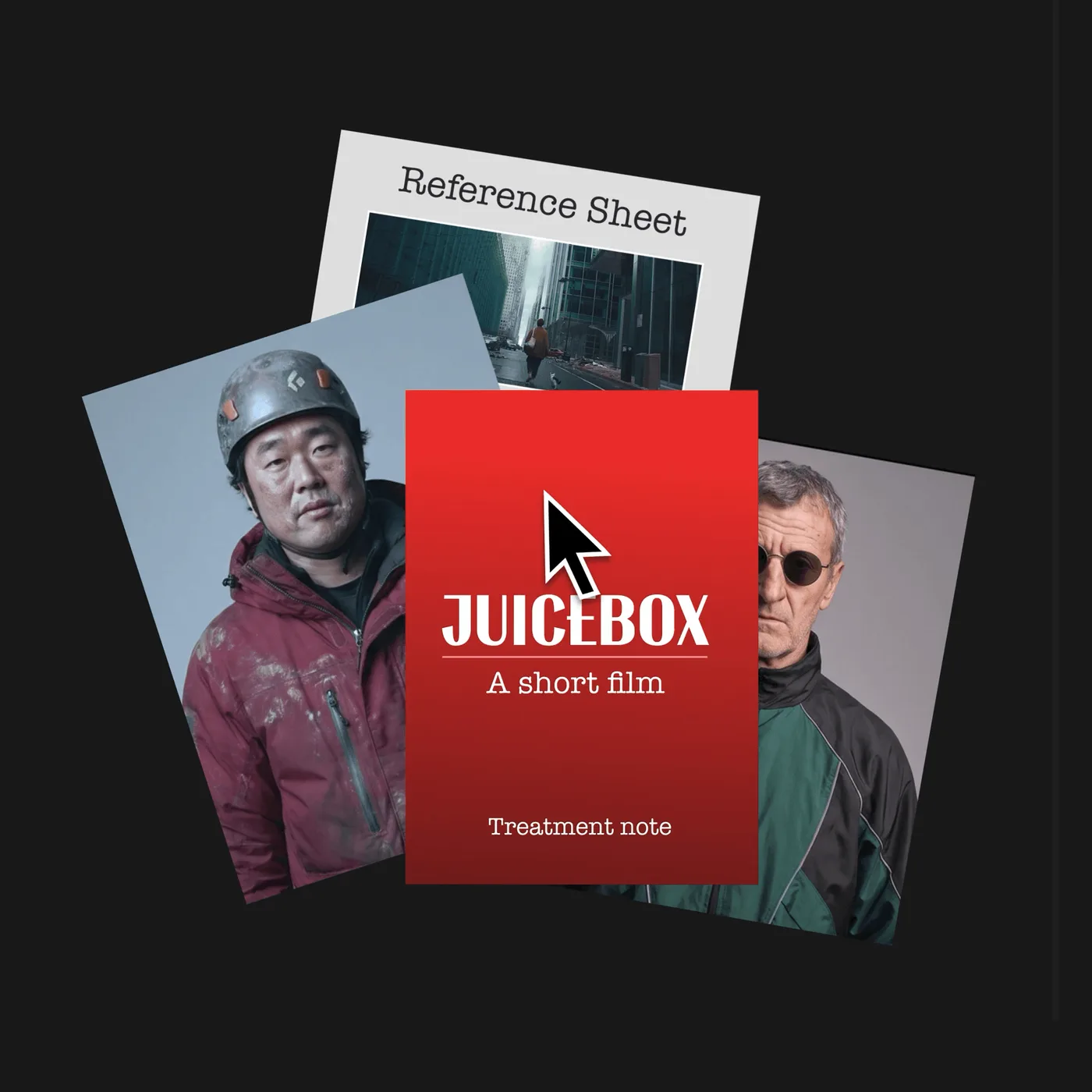 InVideo Agent Two project reference sheet for the short film Juicebox