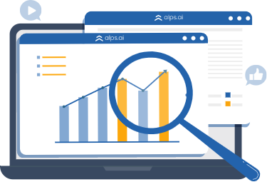 iQuanti’s ALPS illustration showing page analysis and a magnified chart
