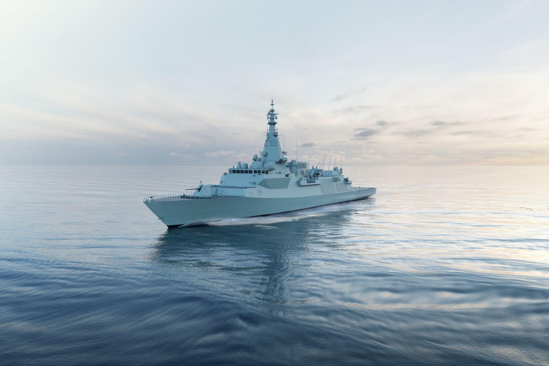 Concept rendering of a River-class destroyer underway