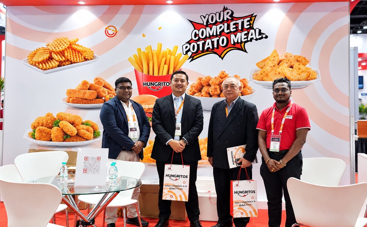 Hungritos exhibition team and visitors at MIHAS 2026 in Malaysia