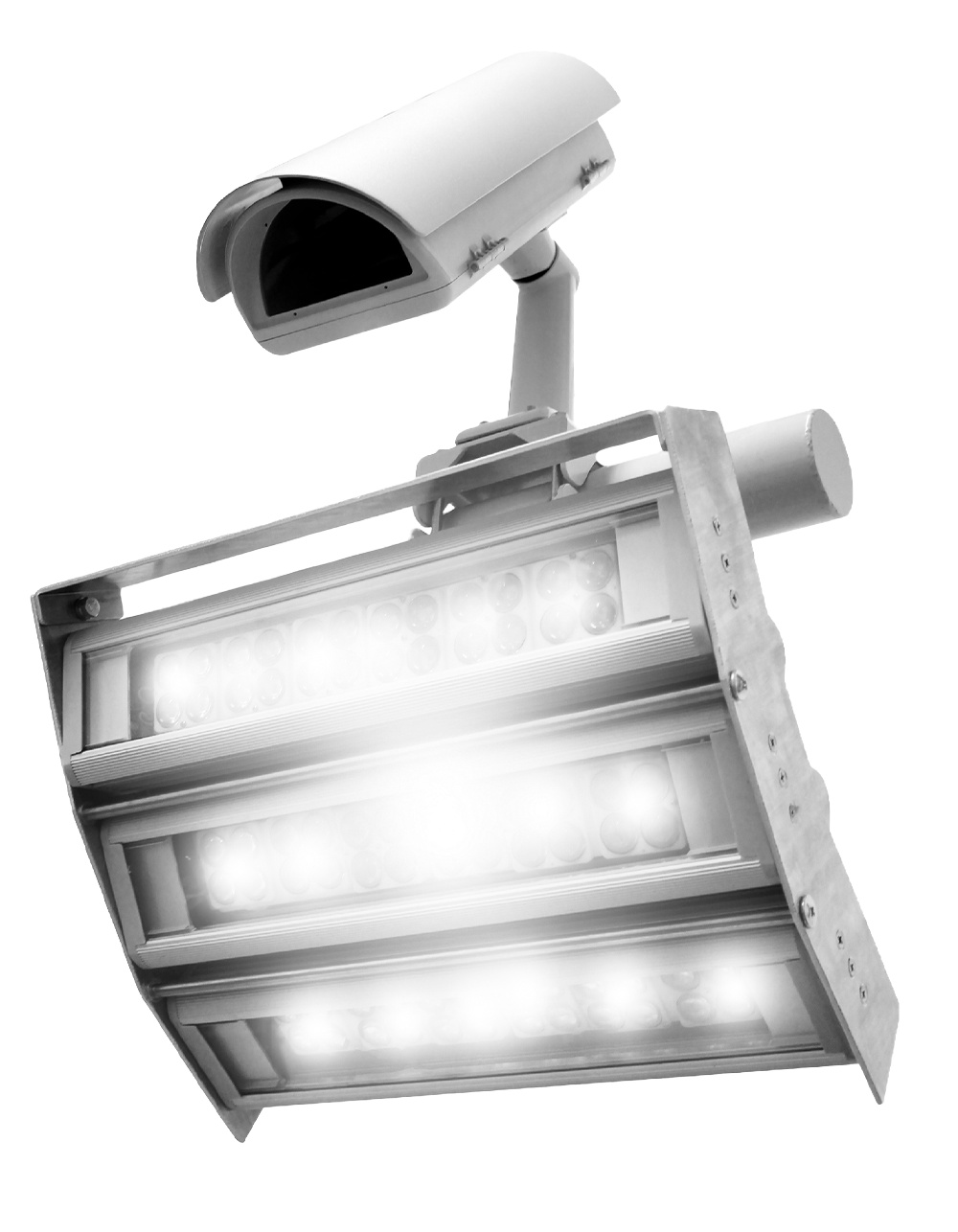 Manufacturer product image of the SecurOS Soffit camera and LED lighting array