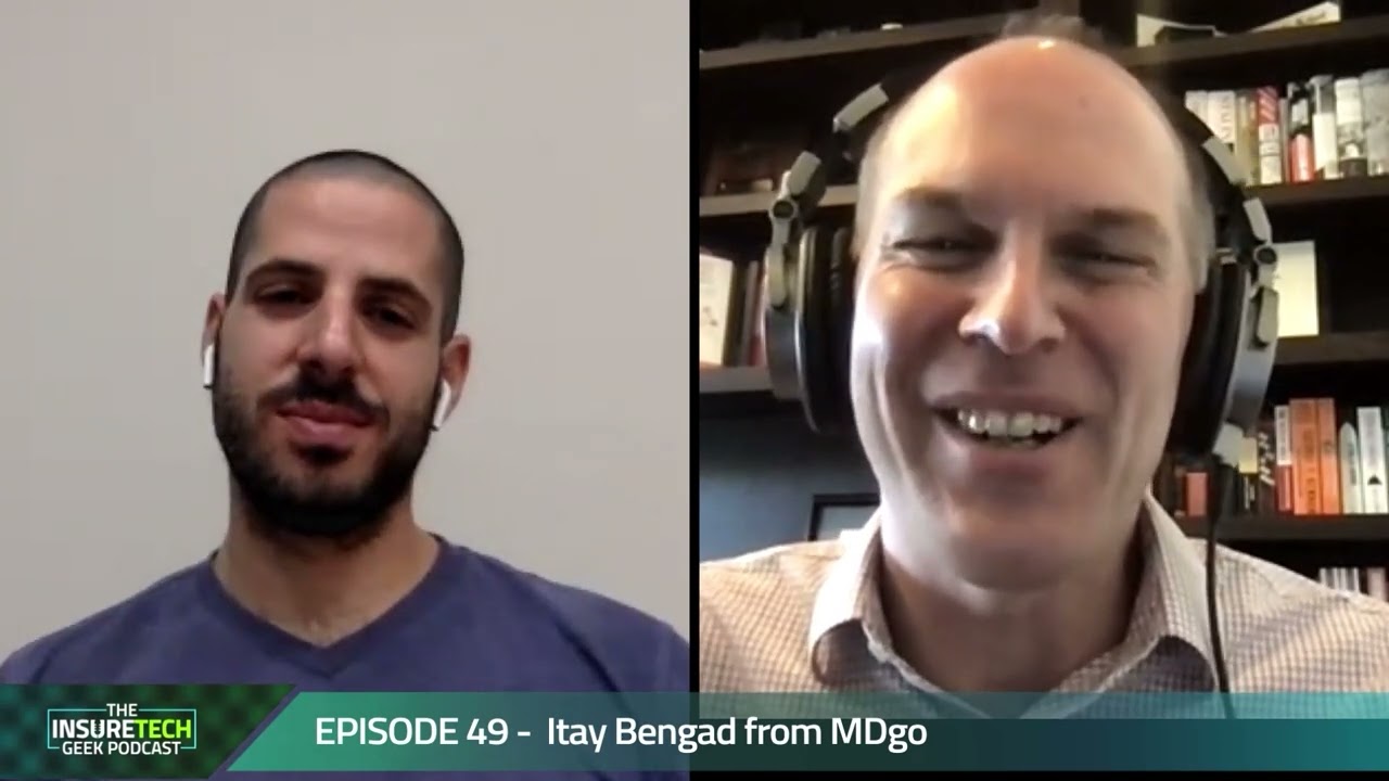Itay Bengad, left, in a remote podcast conversation with James Benham