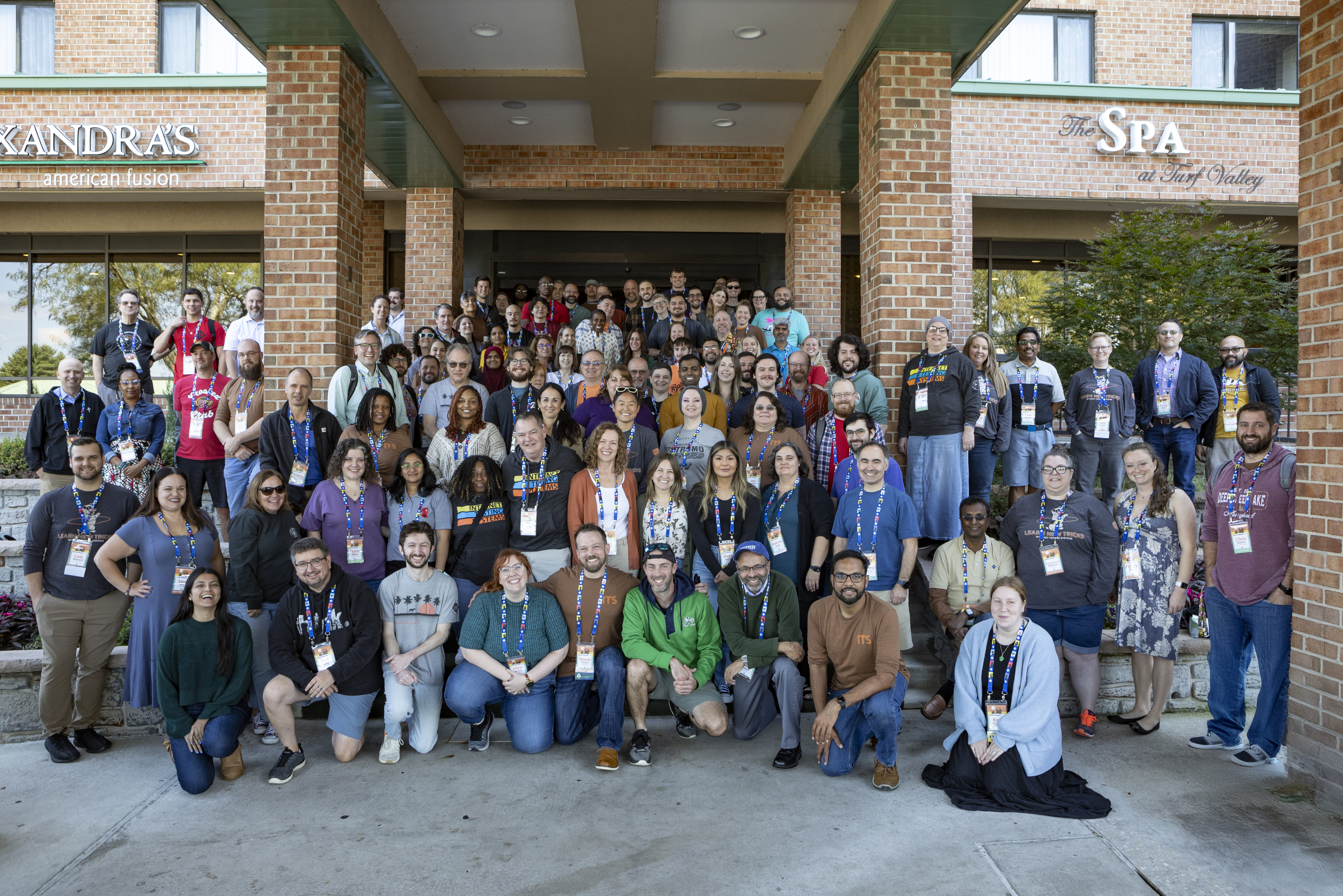 ITS colleagues gathered on steps during Bark and Bond Week 2025