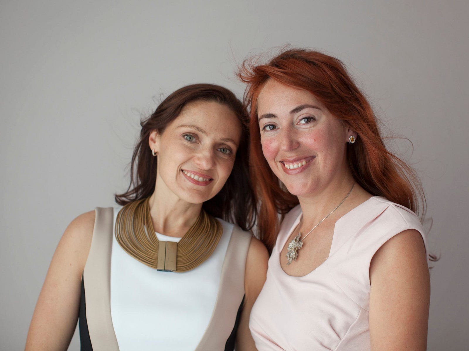 Iva Teixeira and Lena Skliarova-Mordvinova, co-founders of Good Face Project, standing together
