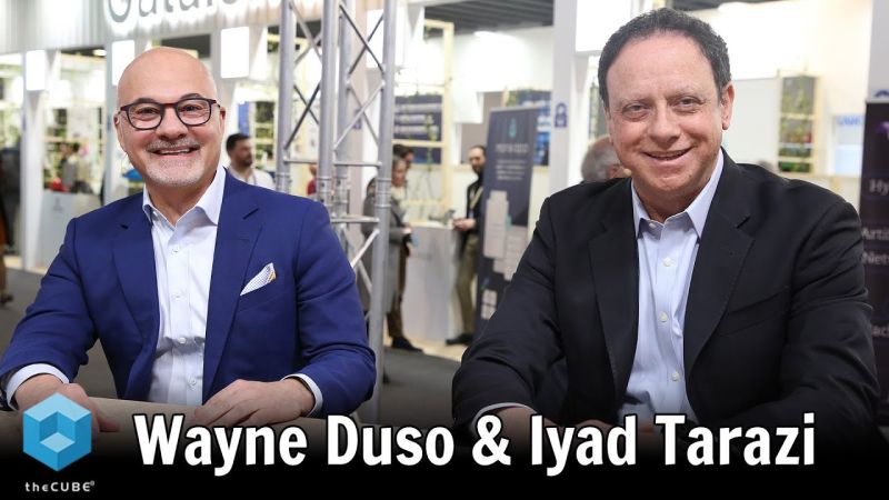 Wayne Duso of AWS and Iyad Tarazi seated for an interview at Mobile World Congress Barcelona in 2023