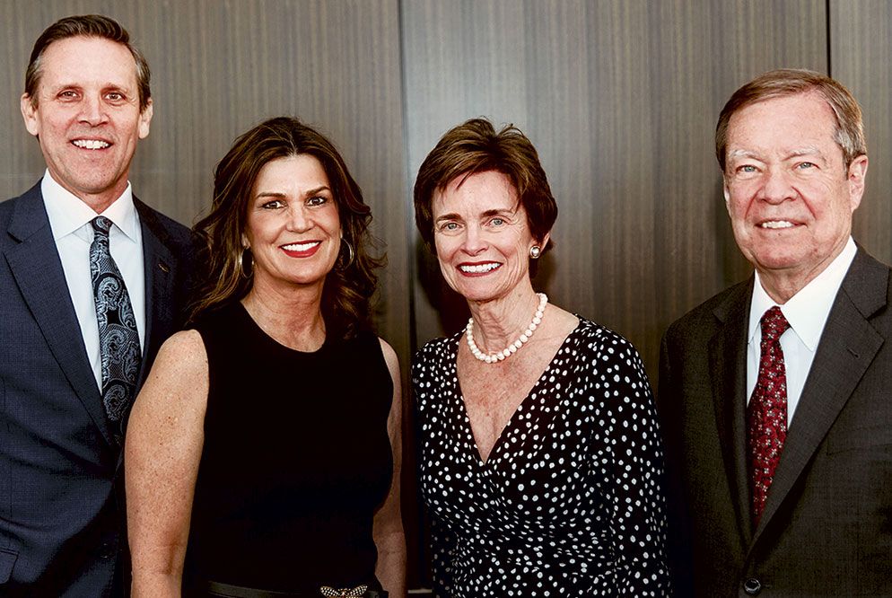David and Aimee Harlow with Polly and Larry Nichols at an Allied Arts event in 2018
