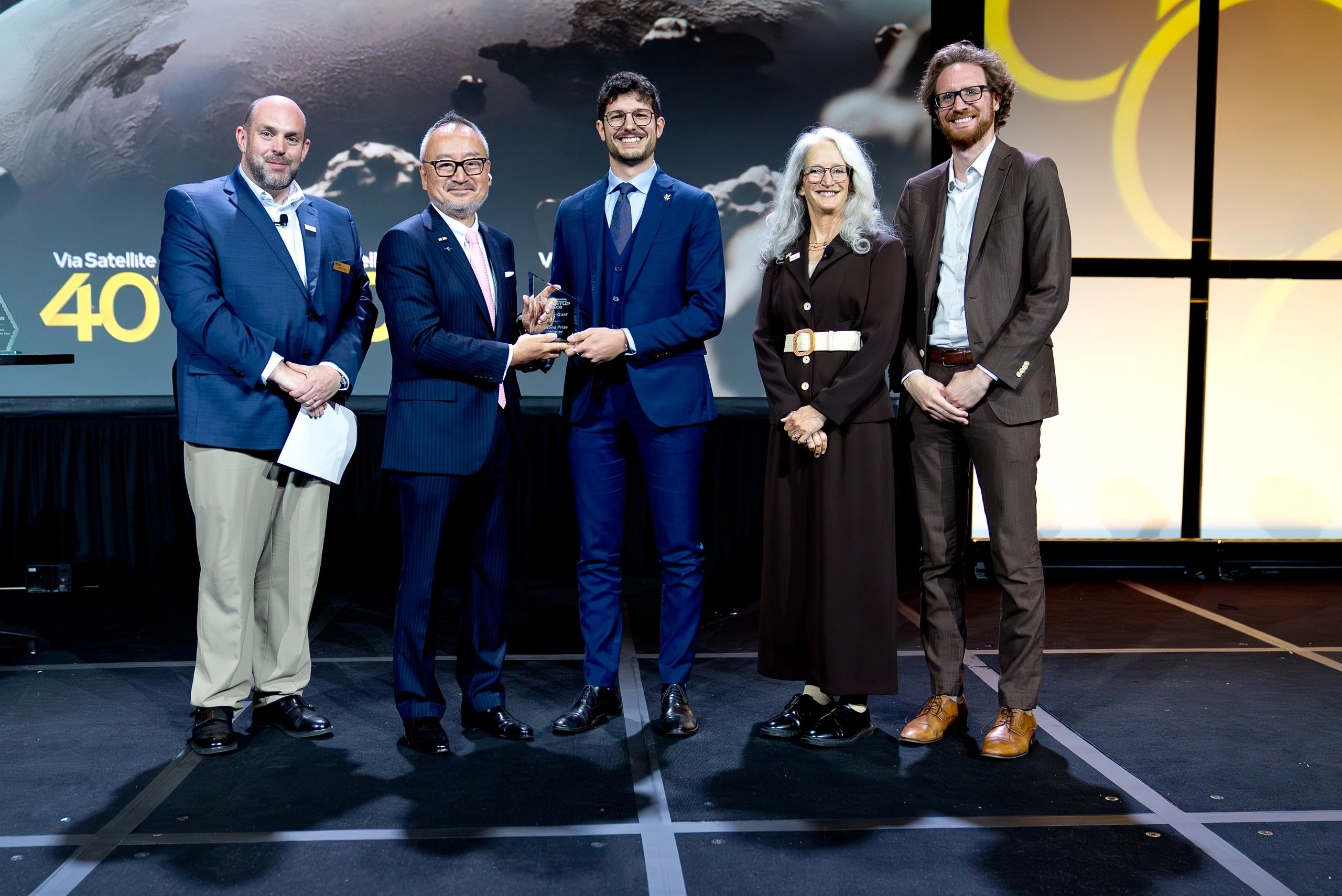 Startup Space 2026 award presentation, with Rafferty Jackson second from right