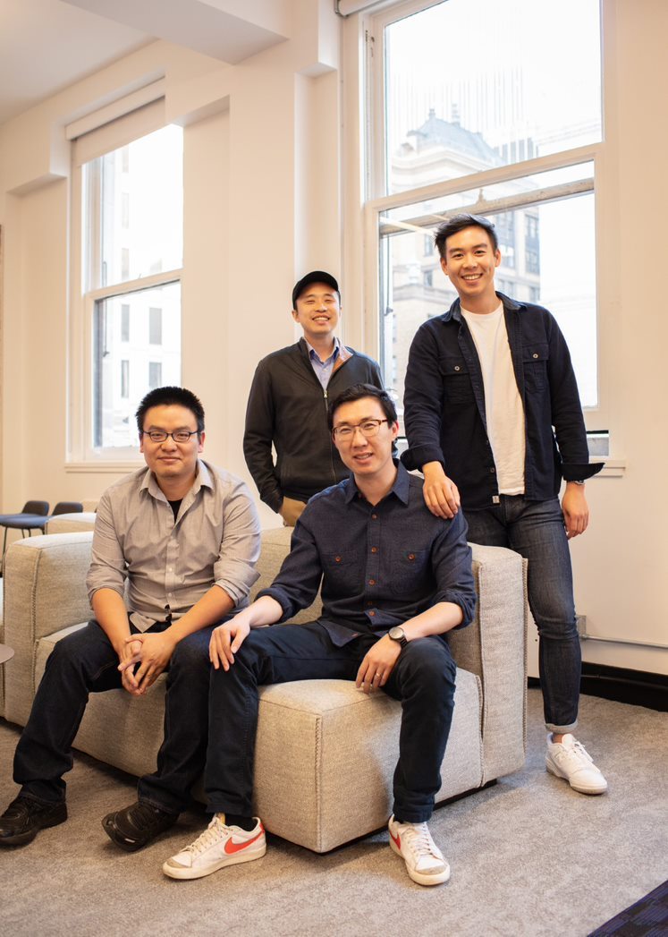 Four Magic Eden founders together in an office
