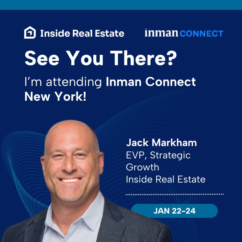 Jack Markham pictured in an Inside Real Estate announcement for Inman Connect New York