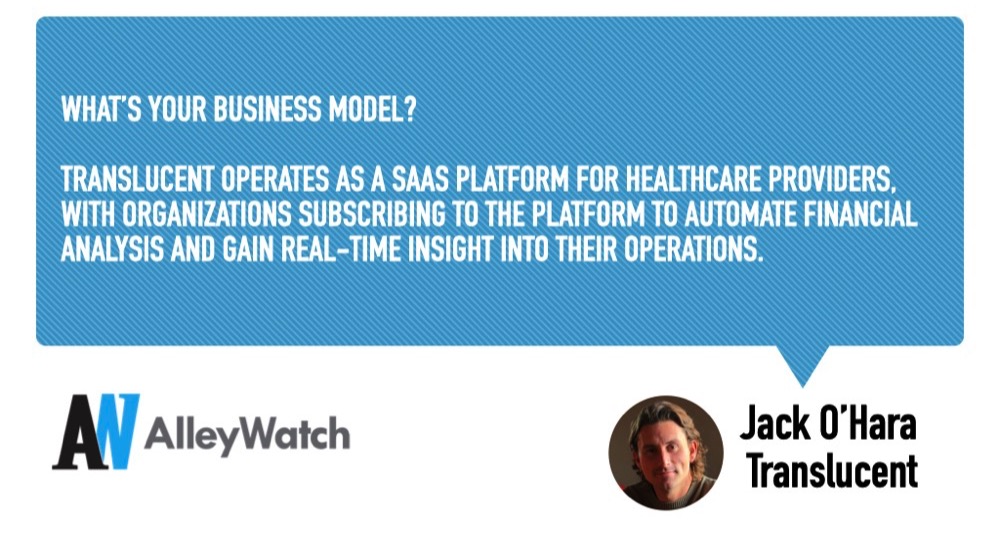 Press graphic with Jack O'Hara's explanation of Translucent's subscription software model