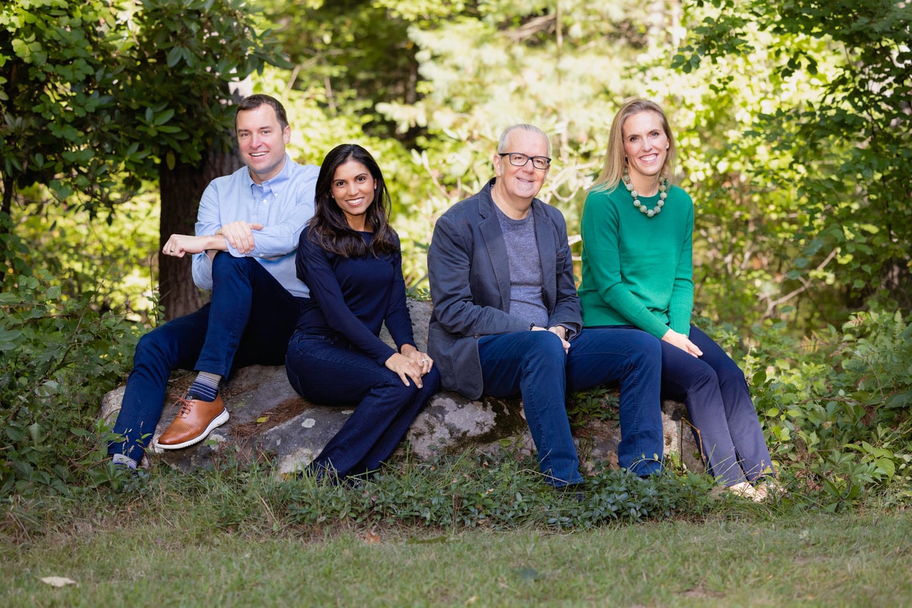 InStride Health co-founders John Voith, Mona Potter, James McElhiney, and Kathryn Boger standing together