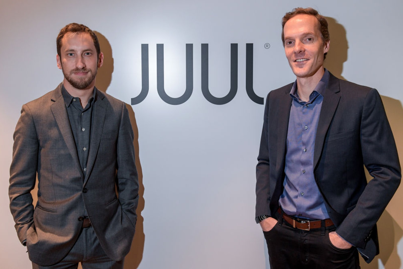 James Monsees and Adam Bowen at the introduction of Juul in Germany in December 2018