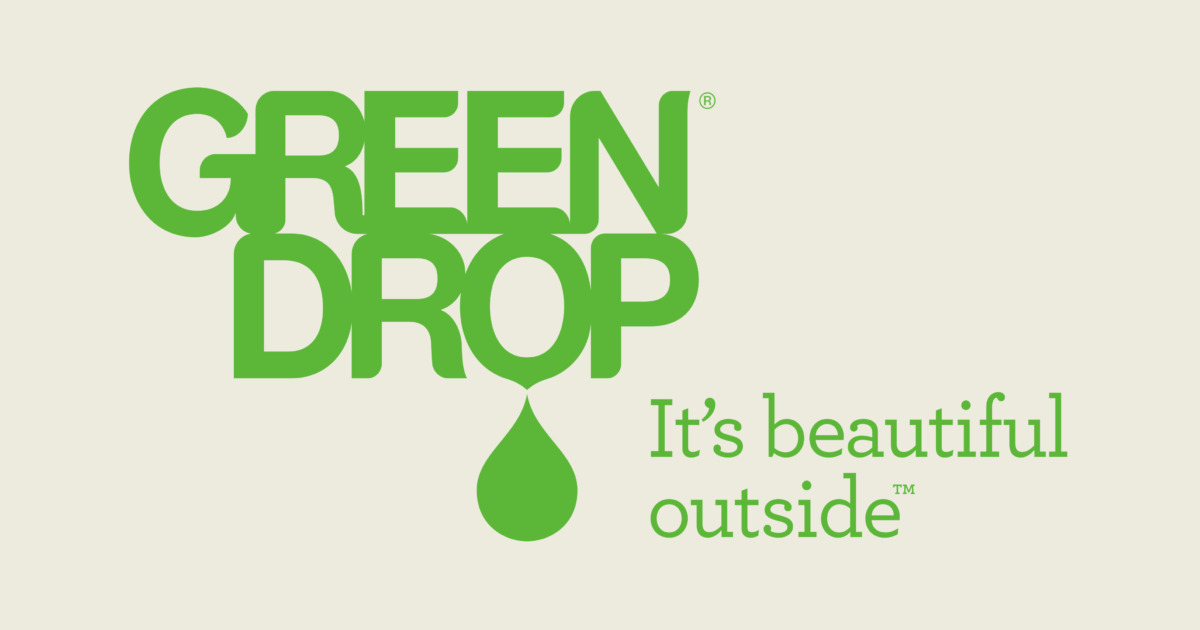 Green Drop wordmark and It's beautiful outside campaign line