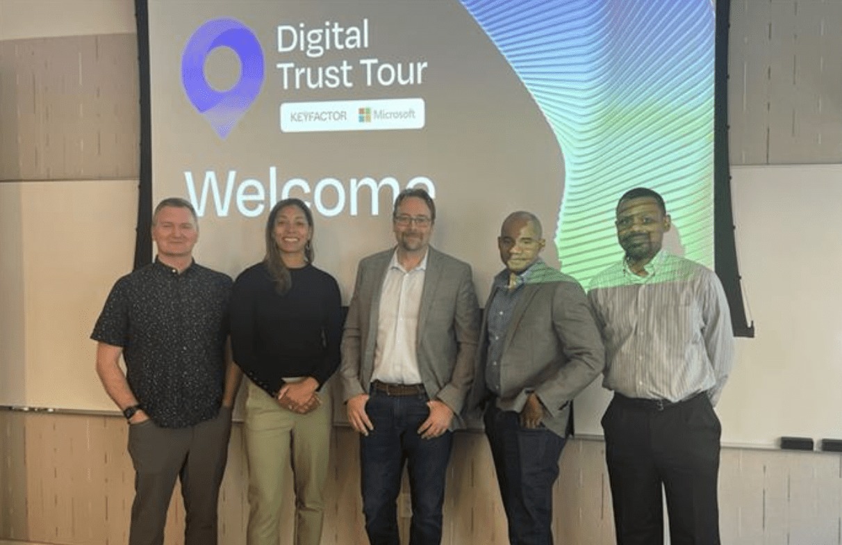 Keyfactor and Microsoft participants gathered at a Digital Trust Tour event