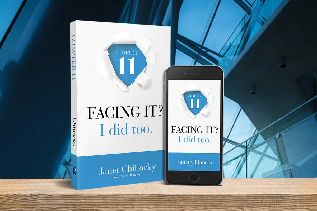 The cover of Janet Chihocky’s Chapter 11 memoir, published by 21st Century Press