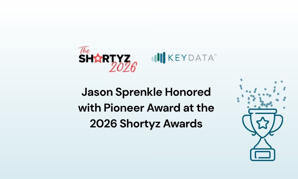 KeyData announcement of Jason Sprenkle's 2026 Shortyz Pioneer Award