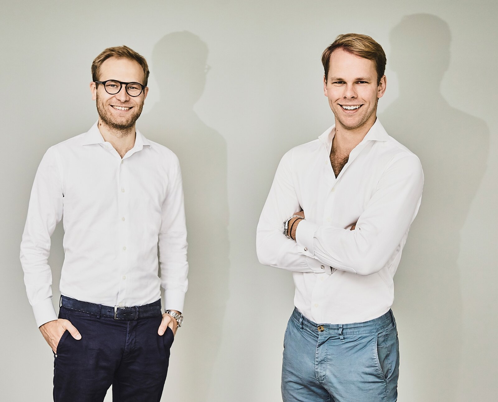 WorkGenius co-founders Marlon Rosenzweig and Daniel Barke in a press portrait