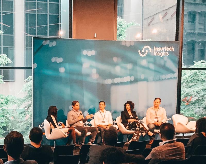 Jeff Merkel speaking on an Insurtech Insights panel in New York