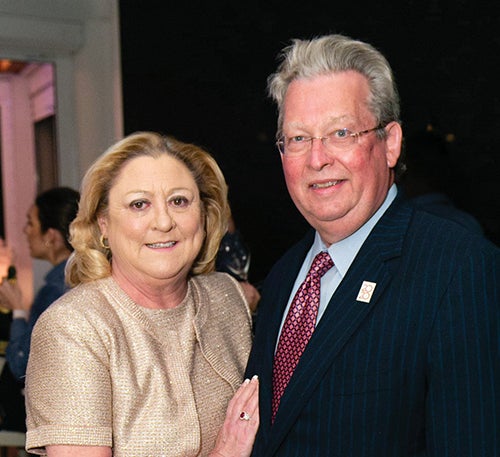 Jeff and Aggie Stoops together at a gala