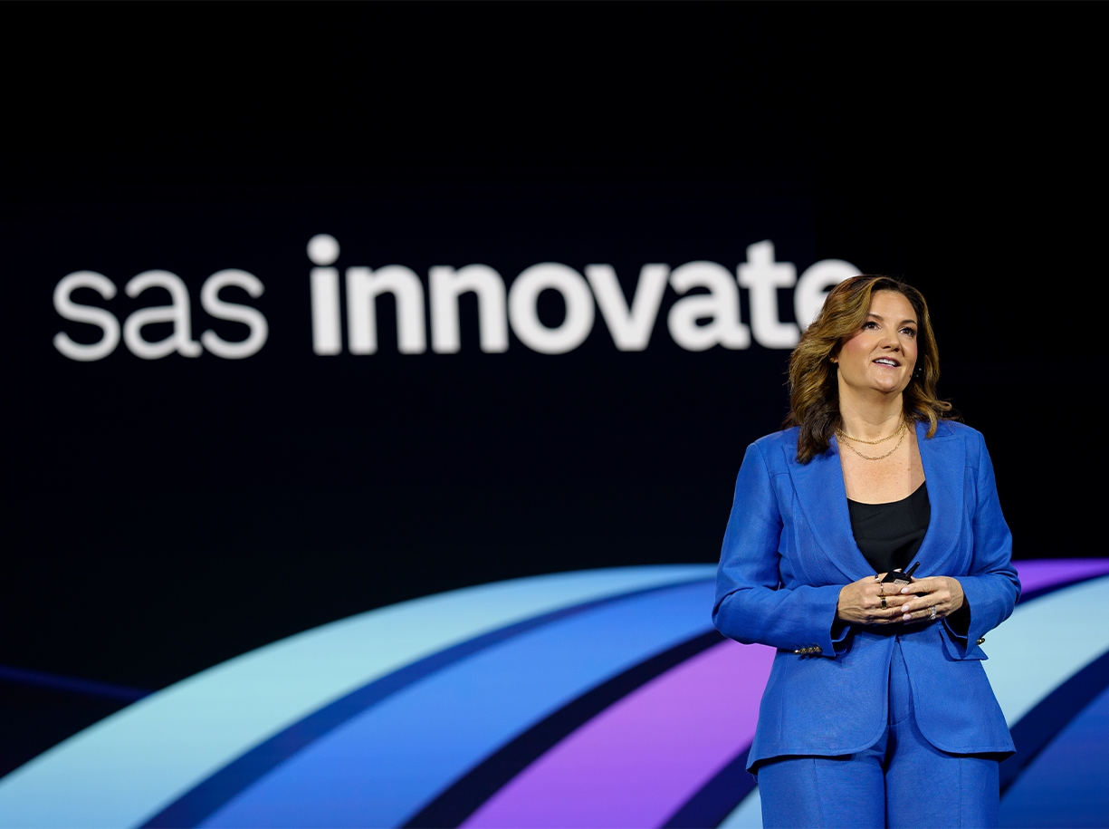 Jennifer Chase speaking onstage at SAS Innovate 2026