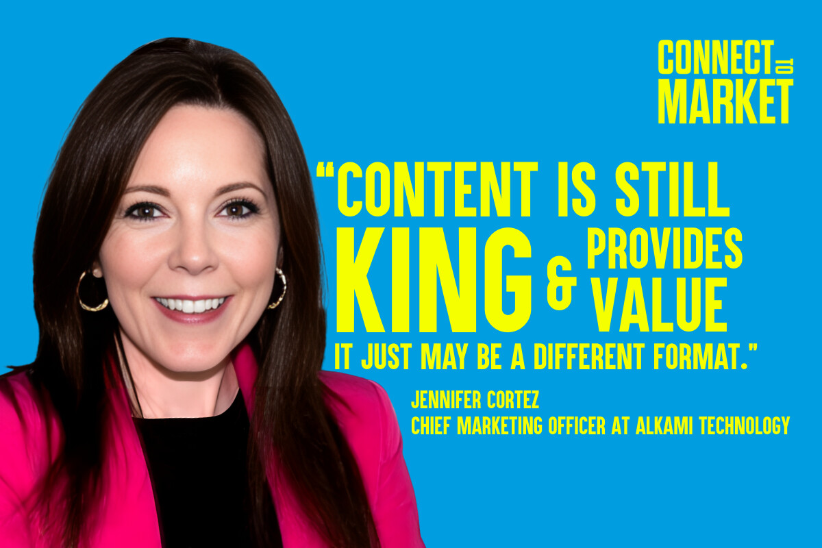 Jennifer Cortez beside her statement that content is still king and must provide value