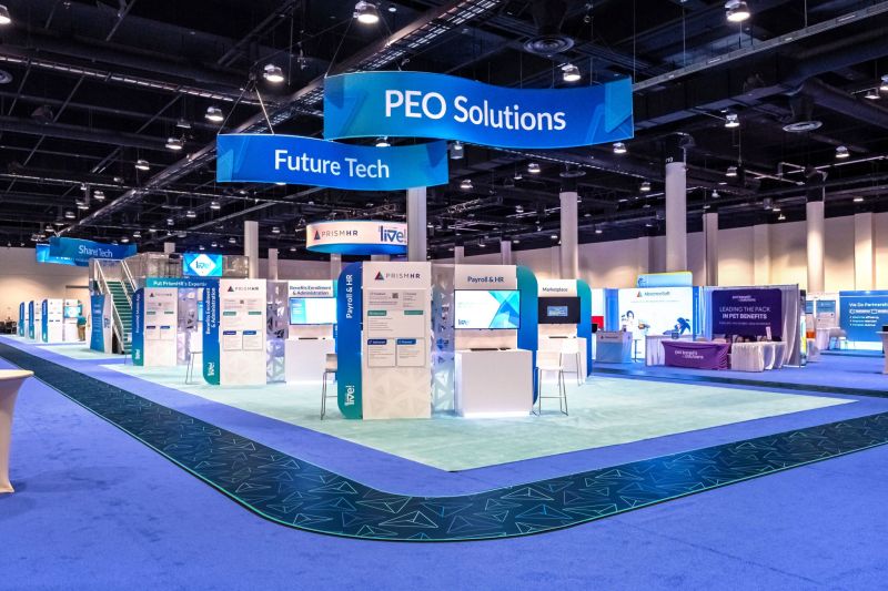 The PEO Solutions and Future Tech exhibition floor at PrismHR LIVE 2025
