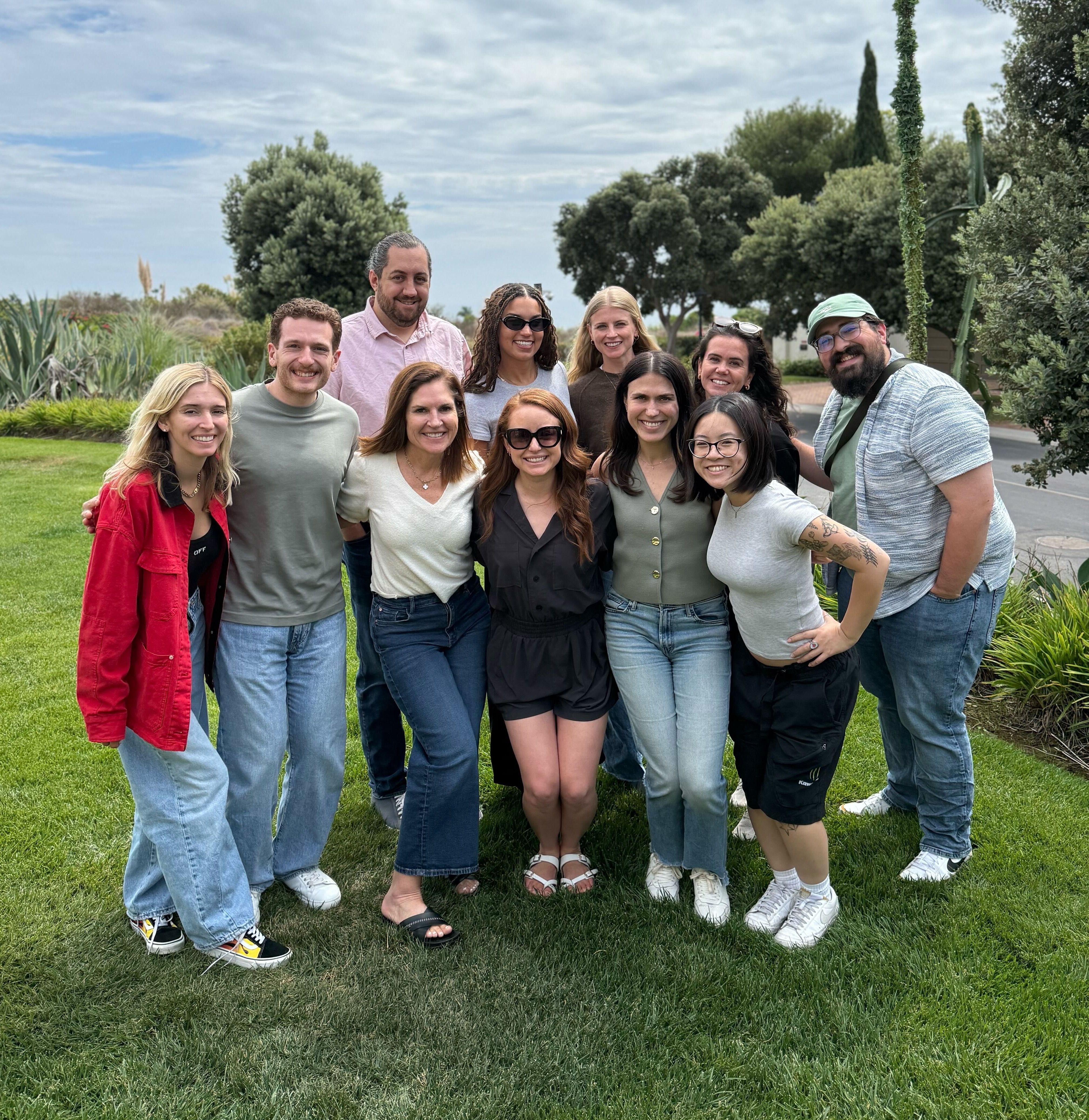 Jennifer Stephens Acree with colleagues from the JSA+Partners team outdoors.