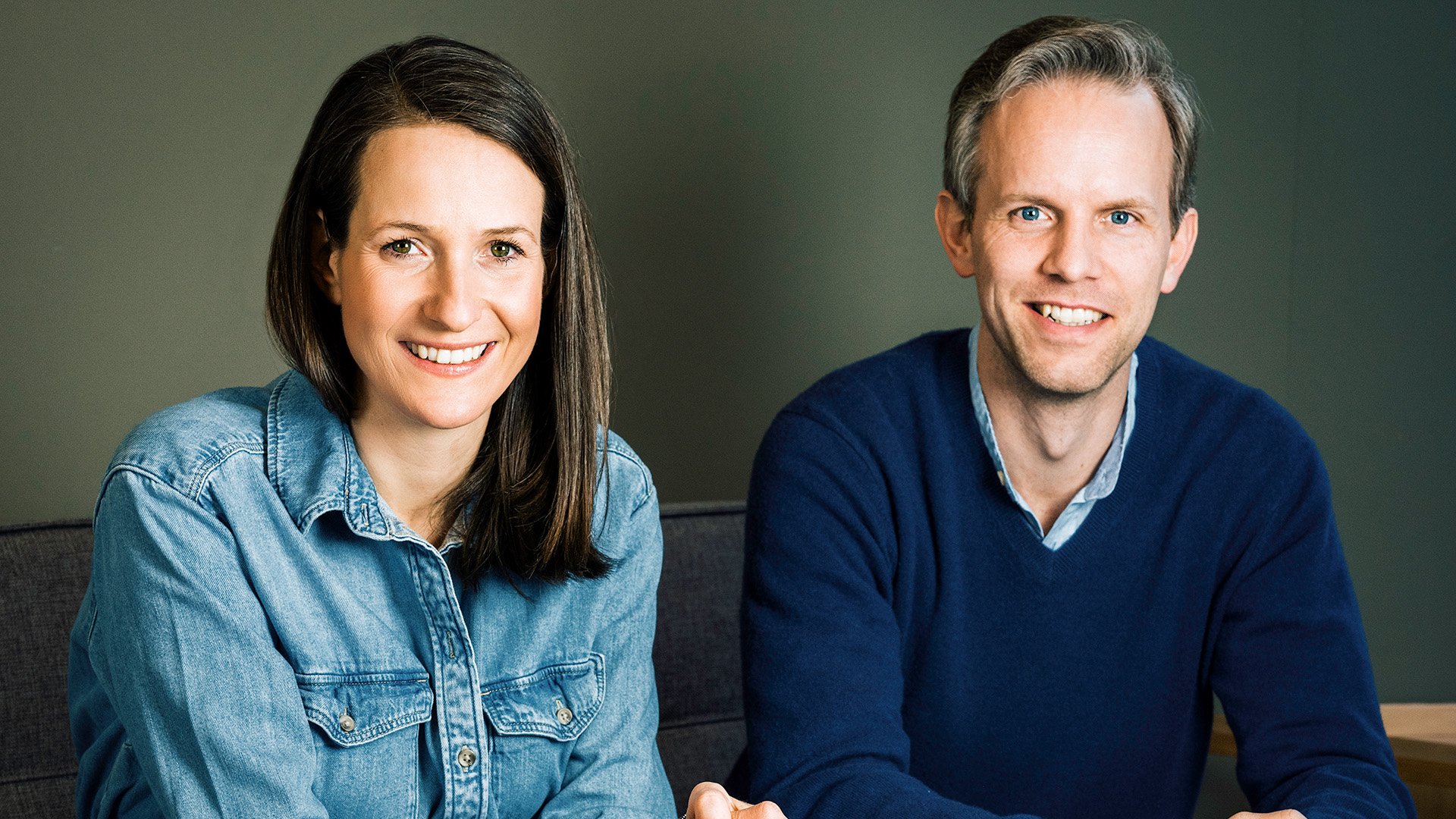 Jenny von Podewils, left, and Leapsome co-founder Kajetan von Armansperg seated together