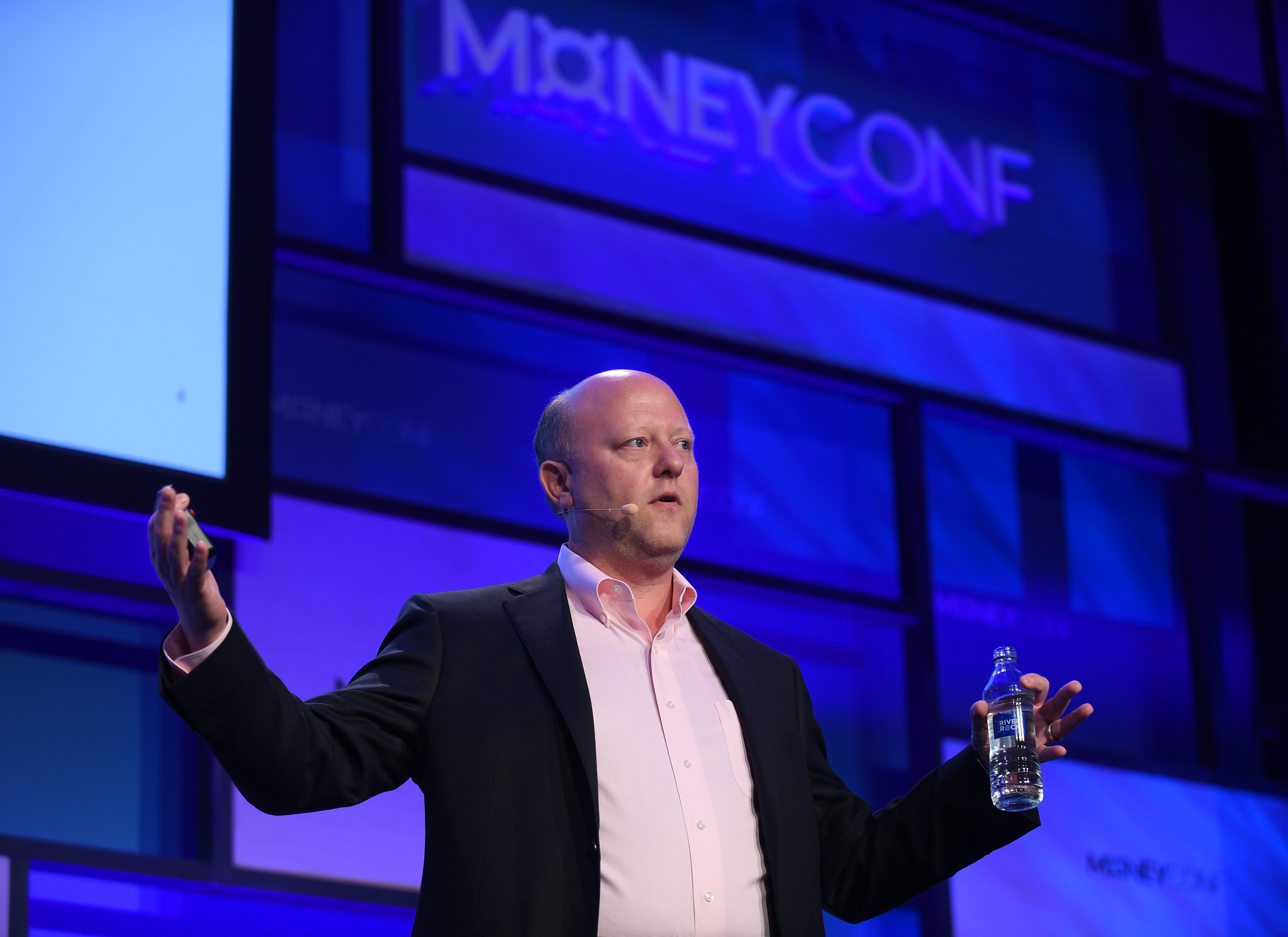 Jeremy Allaire speaking on stage at MoneyConf in Dublin in 2018