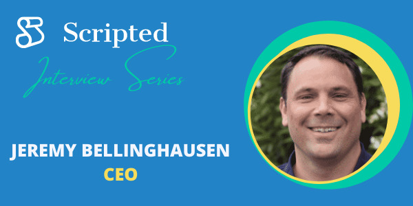 Scripted interview card featuring Jeremy Bellinghausen
