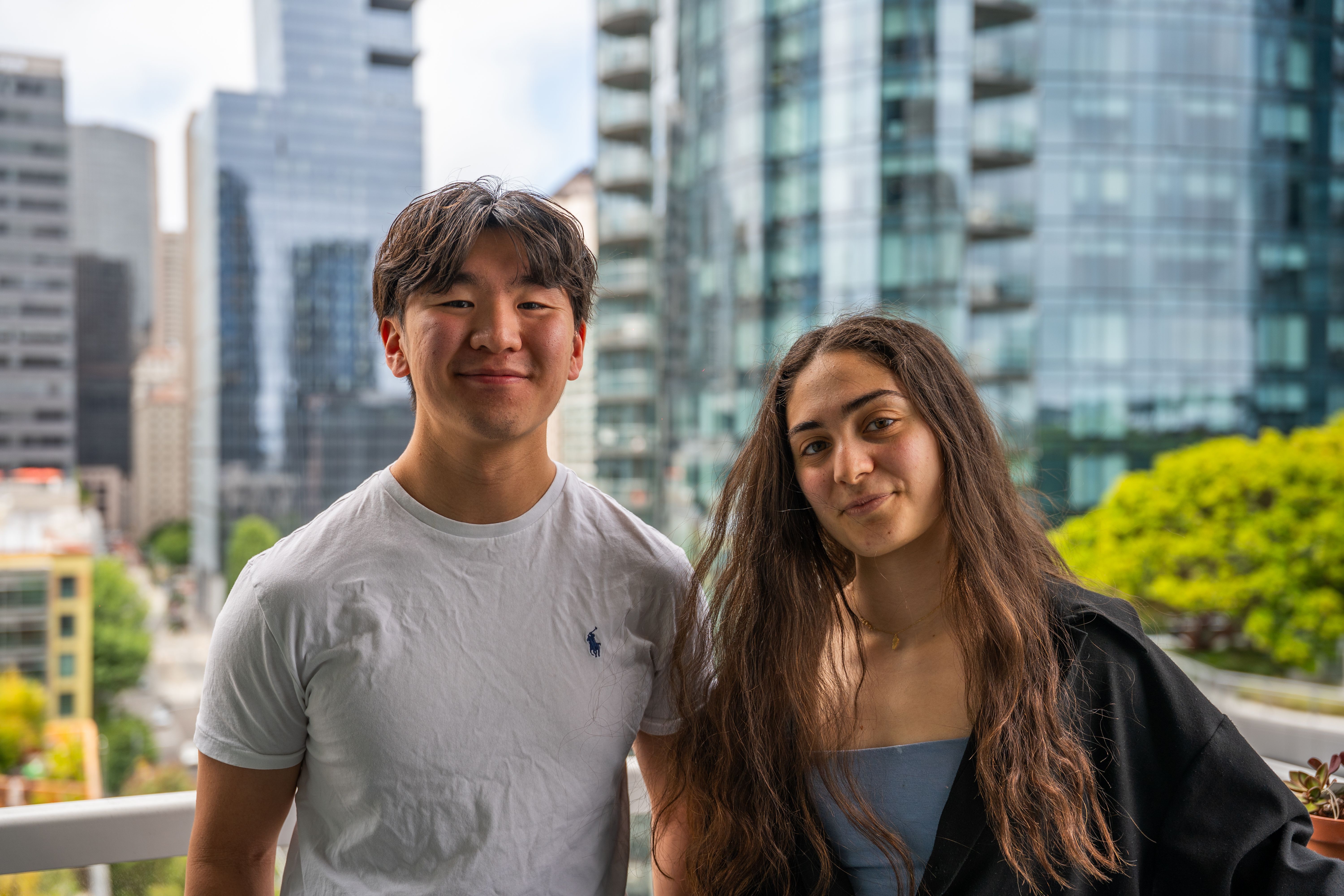 Jesse Li and Isabelle Ilyia standing together in their San Francisco workspace