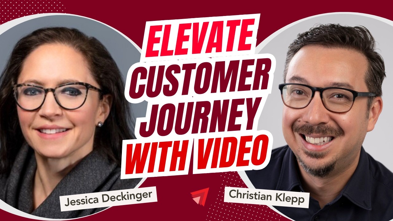 Jessica Deckinger and Christian Klepp in artwork for a conversation about video and the customer journey