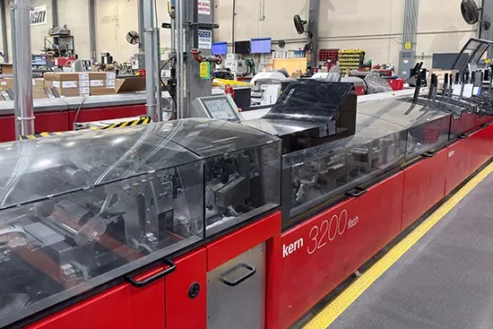 Red Kern 3200 inserting system on JSM’s production floor