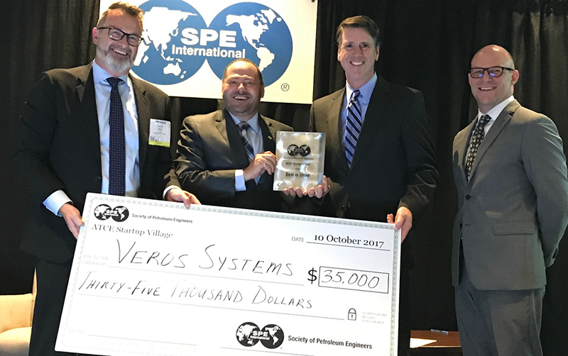 Jim Dechman, third from left, with the 2017 SPE Startup Village award presenters